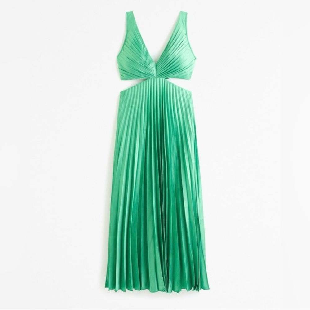 The A&F Giselle Pleated Cutout Maxi Dress